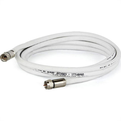 Fio Coaxial Kit Rgc06 C/Conector Branco 20Mt