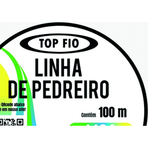 Linha Pedreiro Top Fio Lisa C/100Mt - Kit C/12 Unidades
