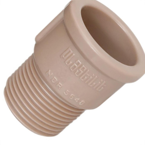 Adaptador Curto Plastilit E 1.1/2 Marrom - Kit C/25 Unidades
