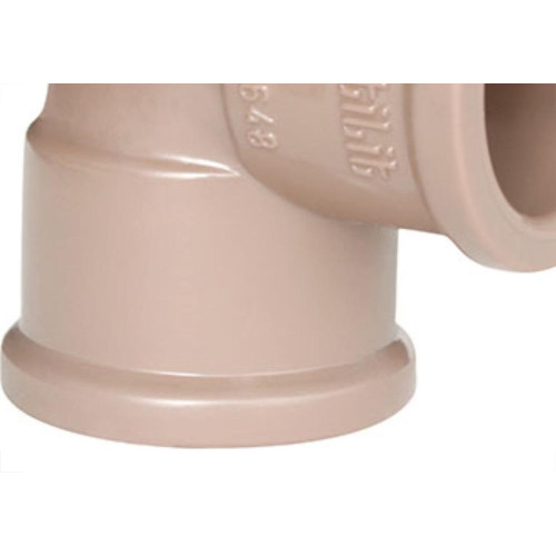 Cotovelo Plastilit PVC Liso Liso E 1.1/2X90 Marrom - Kit C/25 Unidades