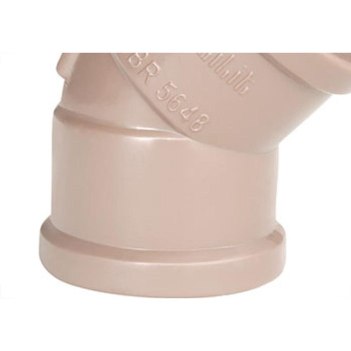 Cotovelo Plastilit PVC Liso Liso M 1.1/4X45 Marrom - Kit C/10 Unidades