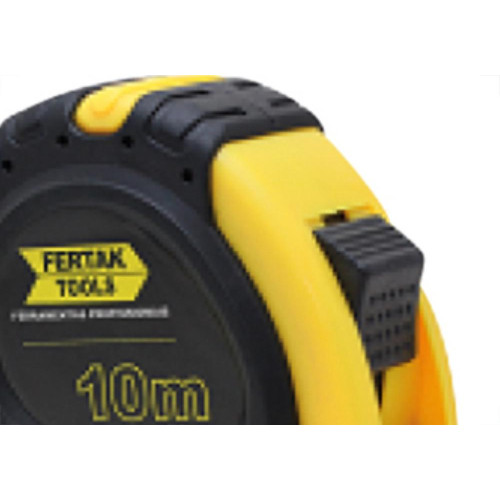 Trena 10Mt Emborrachado 25Mm Amarelo Fertak
