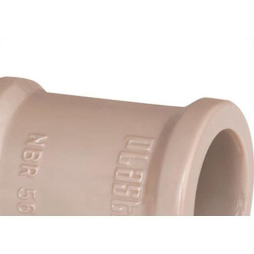 Luva PVC Liso Liso Marrom E 1.1/2 Plastilit - Kit C/10 Unidades