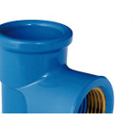 Tee Azul Plastilit 3/4 X 1/2 - Kit C/20 Unidades