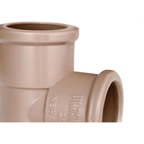 Tee Plastilit Lll 1 Marrom - Kit C/25 Unidades