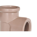 Tee Plastilit Llr 3/4 X 1/2 Marrom - Kit C/50 Unidades
