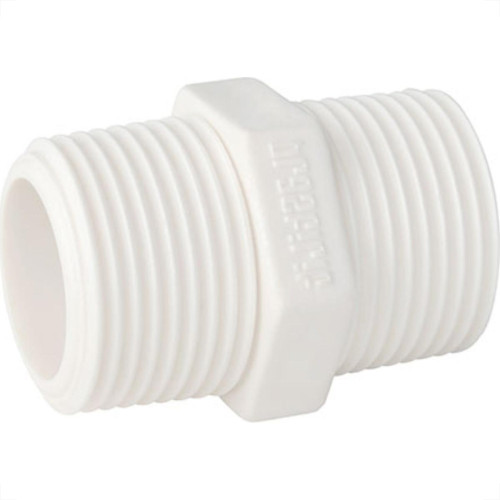 Niple Plastilit Rr 1/2 X 1/2 Branco - Kit C/50 Unidades