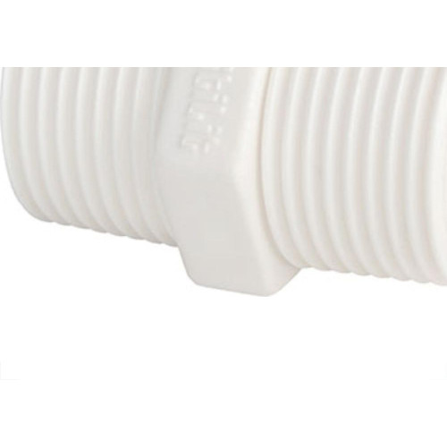 Niple Plastilit Rr 1/2 X 1/2 Branco - Kit C/50 Unidades