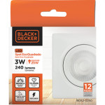 Spot Emb.03W Led 6500K Quadr B_D Branco