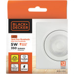 Spot Emb.05W Led 3000K Quadr B_D Branco