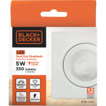 Spot Emb.05W Led 6500K Quadr B_D Branco