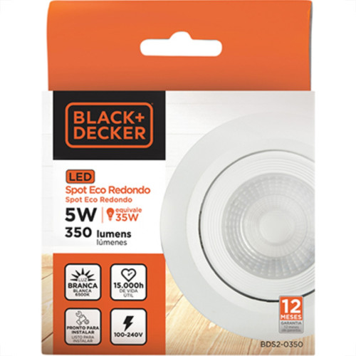 Spot Emb.05W Led 6500K Red B_D Branco