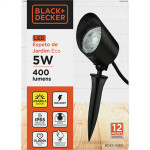Luminaria Espeto P/Jard B_D Preto 5W 3000K Bivolt