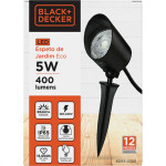 Luminaria Espeto P/Jard B_D Preto 5W 6500K Bivolt