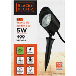 Luminaria Espeto P/Jard B_D Preto 5W Verde Bivolt