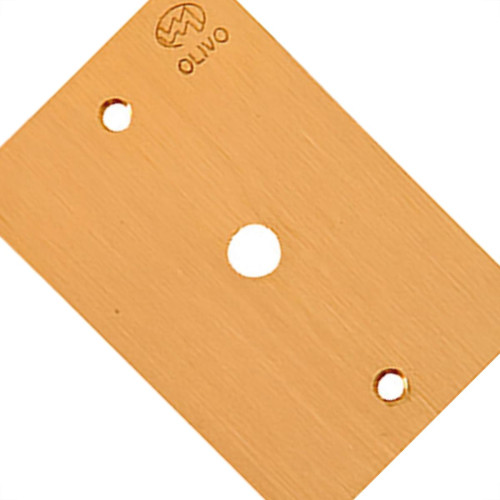 Espelho Placa P/Piso Latao 4X2 1Furo Olivo Pll03