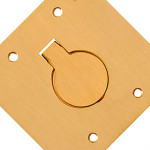 Espelho Placa P/Piso Latao 4X4 1Tomada Red Olivo Ll10
