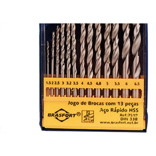 Kit Broca Brasfort A.Rap 13Pc 1,5A6,5Mm