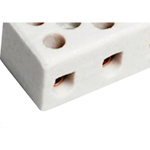 Conector Fertak Porcelana 16Mm Trifasico 8205 - Kit C/12 Unidades