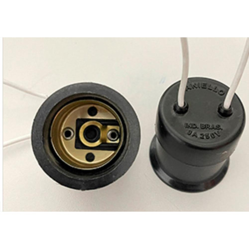 Soquete C/Rabicho Caniello Latao - Kit C/25 Unidades