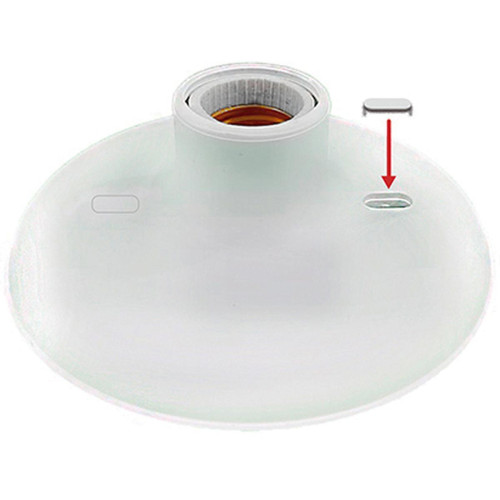 Plafon Economico Radial C/Soquete Porc Branco