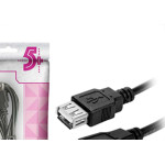 Cabo Usb 2.0 Macho+Femea 1.80M Preto