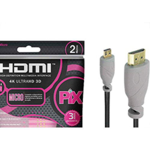 Cabo Micro-Hdmi/Hdmi 2.0 4K Hdr19P 2M