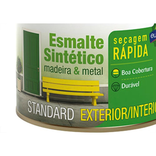 Tinta Esmalte. 1/4 (900ml) Sintetico Eucalar Cinza.Escuro