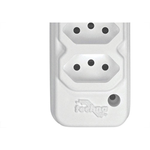 Tomada Barra Techna Tripla 2P+T 10A Branco