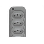 Tomada Barra Techna D Quint 2P+T 10A Cinza