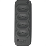 Tomada Barra Techna Quadrupla 2Polos+T 10A Preto
