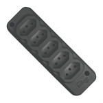 Tomada Barra Techna D Quint 2P+T 10A Preto
