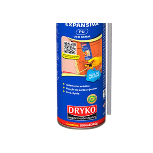 Espuma De Poliuret.Dryko 500Ml/340G - Kit C/12 Unidades