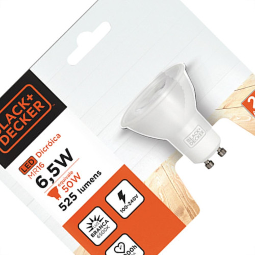 Lampada Dicroica 6,5W Led 6500K B_D Gu10