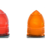Sinalizador Duplo.Alum Olivo Amarelo/Vermelho