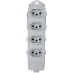 Tomada Barra Daneva Quadr 2P+T 20A Cinza
