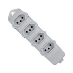 Tomada Barra Daneva Quadr 2P+T 20A Cinza