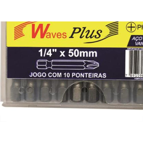 Jogo Ponteira Waves Phil 1/4X50Mm 10P