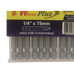 Jogo Ponteira Waves Phil 1/4X75Mm 10P