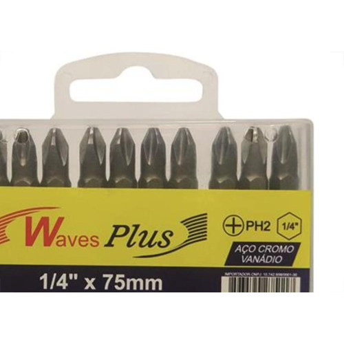 Jogo Ponteira Waves Phil 1/4X75Mm 10P
