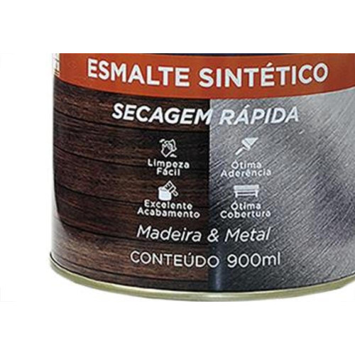 Tinta Esmalte. 1/4 (900ml) Sintetico Nova Preto