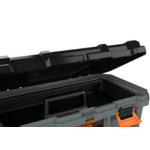Caixa P/Ferramenta Metasul 18,3 23X44Cm Cinza/Preto