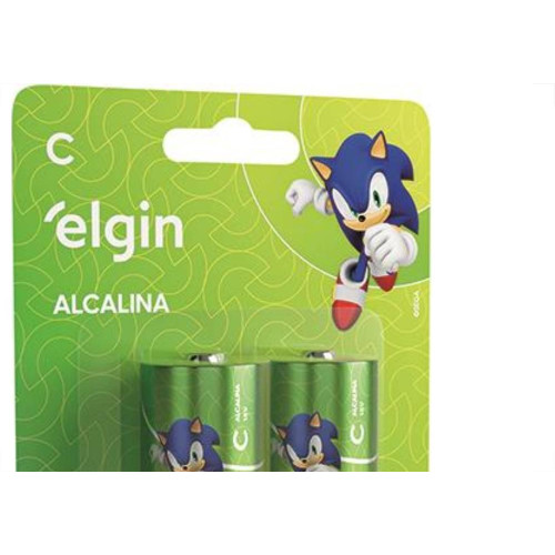 Pilha Alcalina Elgin Media C/2