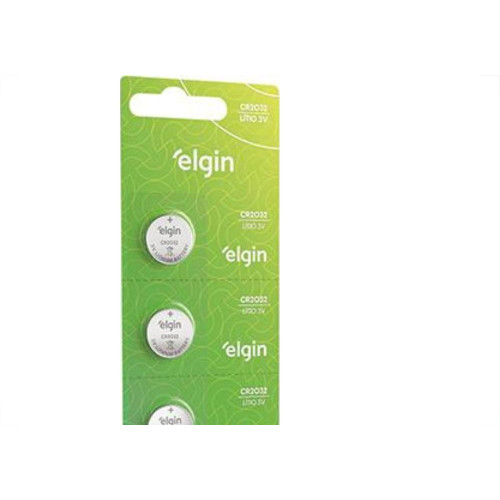 Pilha Bateria Litio 3V Cr2032 Elgin C/5