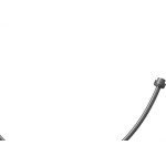 Engate Plastico Prata Astra 50Cm - Kit C/10 Unidades