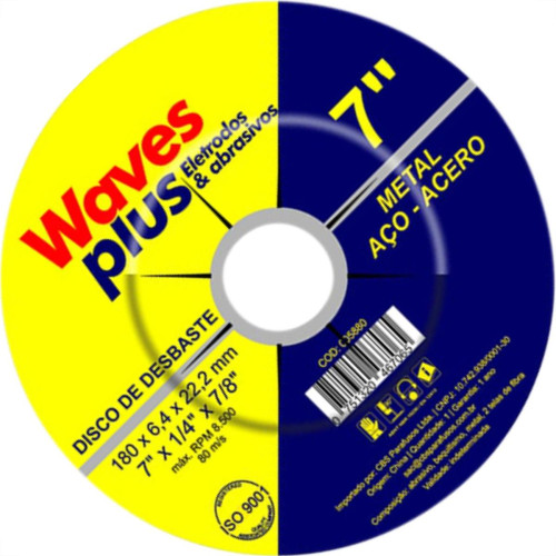 Disco Desbaste Waves 7X7/8