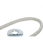 Engate Cromado Flex Fertak 40Cm Malha Inox