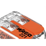 Conector Wago 2P 02 4,0M 32A 221-412 - Kit C/100 Unidades