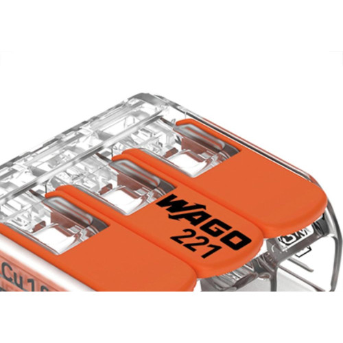 Conector Wago 3P 02 4,0M 32A 221-413 - Kit C/50 Unidades