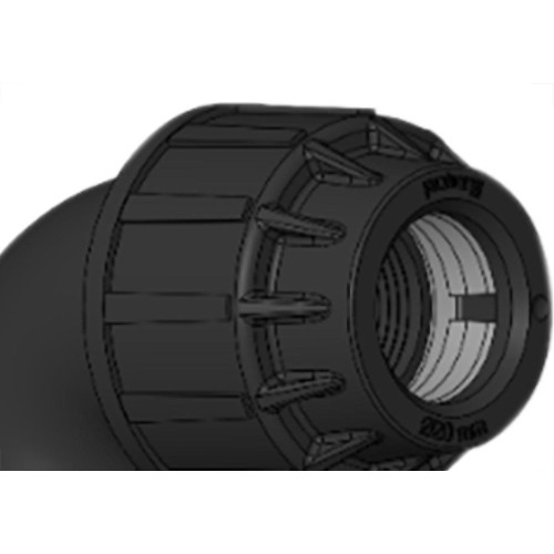 Cotovelo Polierg Pp 20X3/4 Ri Preto